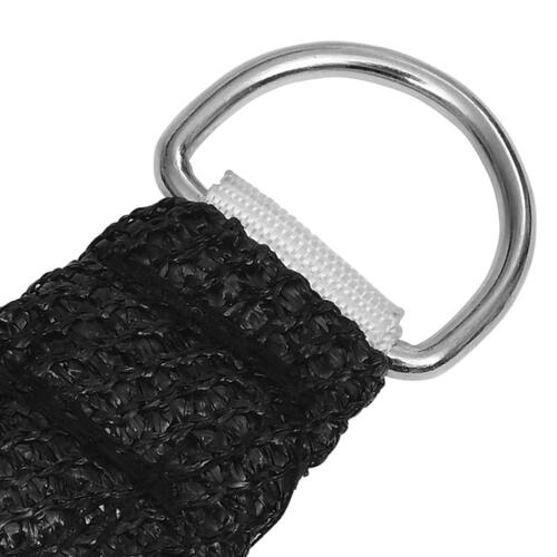 Solsejl 2,5x2,5 m 160 g/m² HDPE sort