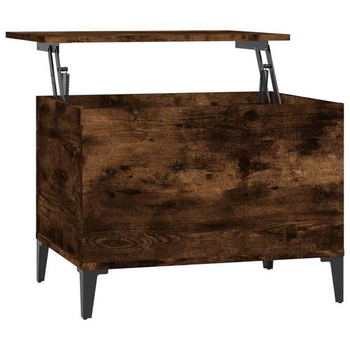 Sofabord 60x44,5x45 cm konstrueret træ røget egetræsfarve
