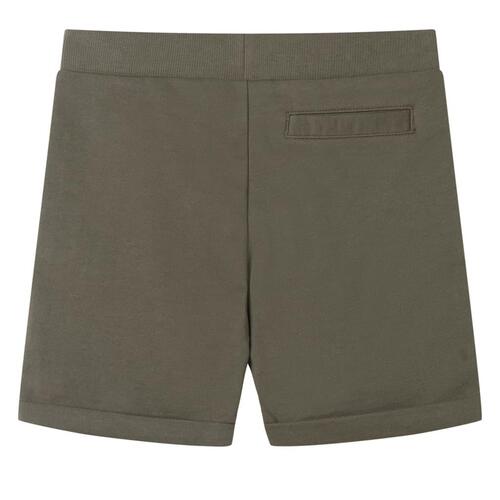 Shorts til børn str. 104 med snøre mørk kakifarve