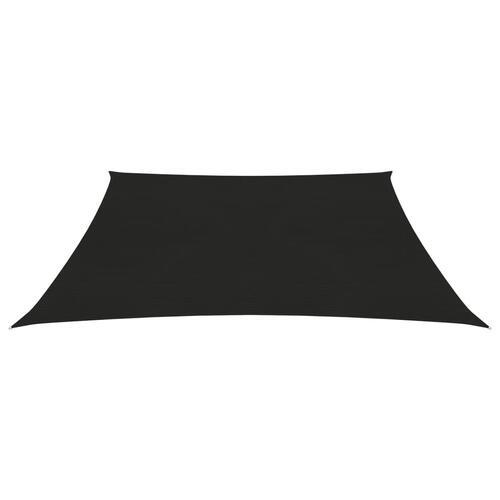 Solsejl 4,5x4,5 m 160 g/m² HDPE sort