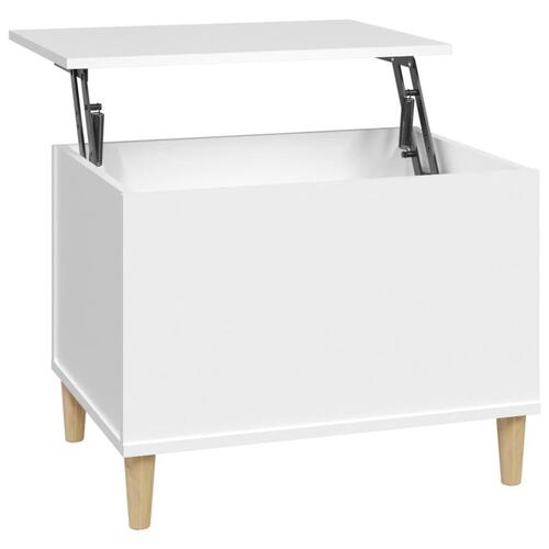 Sofabord 60x44,5x45 cm konstrueret træ hvid