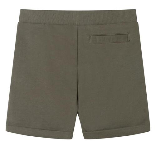 Shorts til børn str. 128 med snøre mørk kakifarve