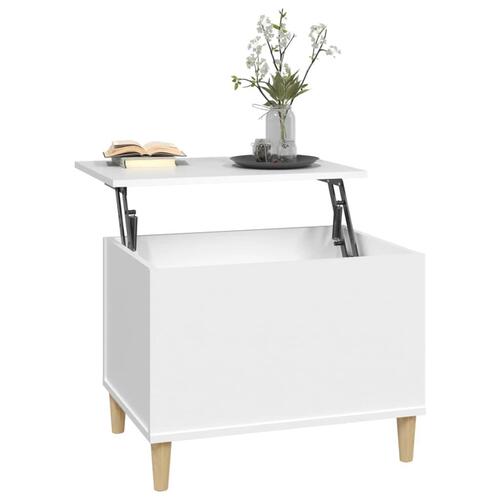 Sofabord 60x44,5x45 cm konstrueret træ hvid