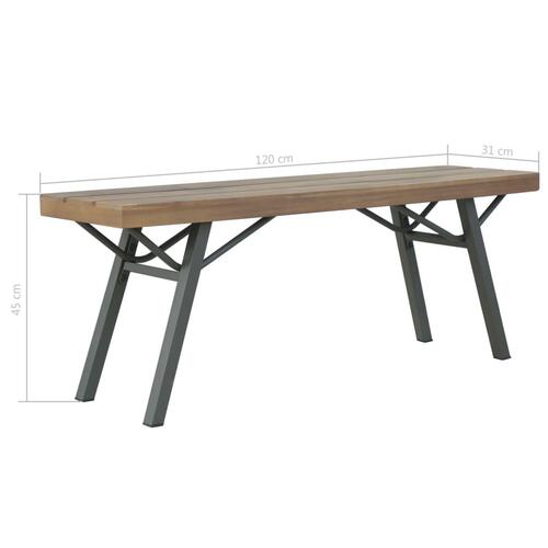 Havebænk 120 cm massivt akacietræ