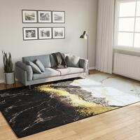 Gulvtæppe 190x300 cm vaskbart og skridsikkert flerfarvet