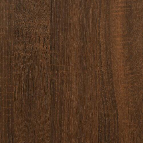 Sofabord 60x50x36,5 cm konstrueret træ brun egetræsfarve