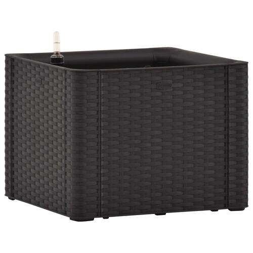 Højbed med automatisk vandingssystem 43x43x33 cm antracitgrå