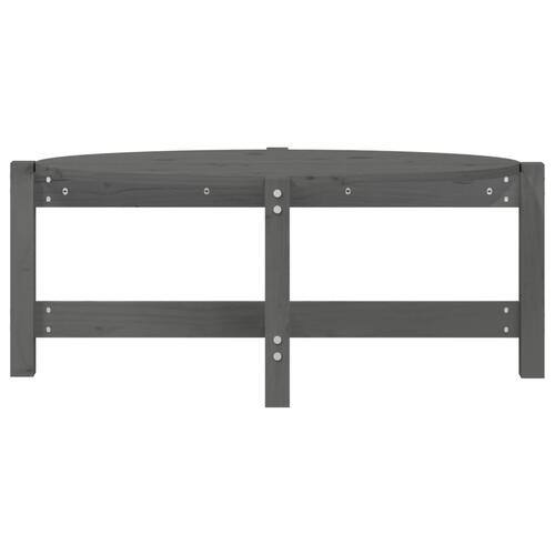 Sofabord 87x48x35 cm massivt fyrretræ grå
