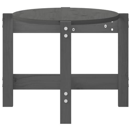 Sofabord 87x48x35 cm massivt fyrretræ grå
