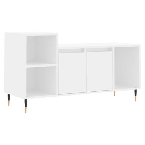 Tv-bord 100x35x55 cm konstrueret træ hvid