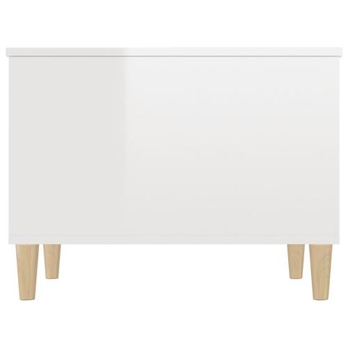 Sofabord 60x44,5x45 cm konstrueret træ hvid højglans