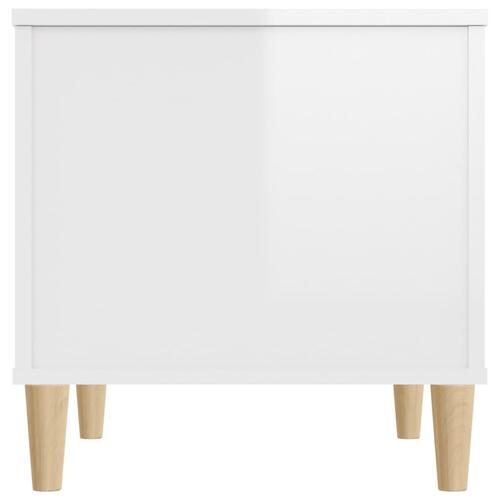 Sofabord 60x44,5x45 cm konstrueret træ hvid højglans