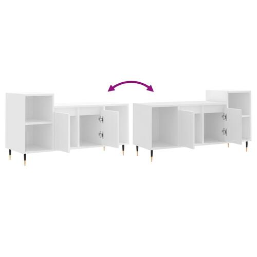 Tv-bord 100x35x55 cm konstrueret træ hvid