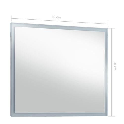 LED-vægspejl til badeværelset 60x50 cm