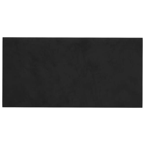 Vægpaneler 12 stk. 30x15 cm 0,54 m² fløjl sort