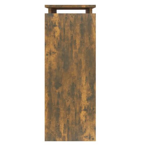 Konsolbord 80x30x80 cm konstrueret træ røget egetræsfarve