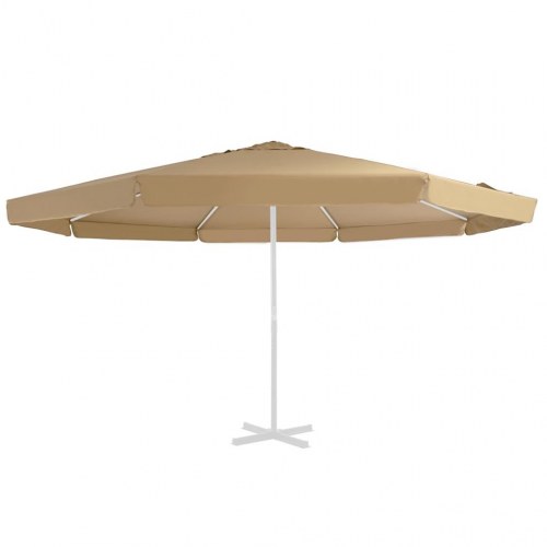 Udskiftningsdug til parasol 515 cm - gråbrun polyester