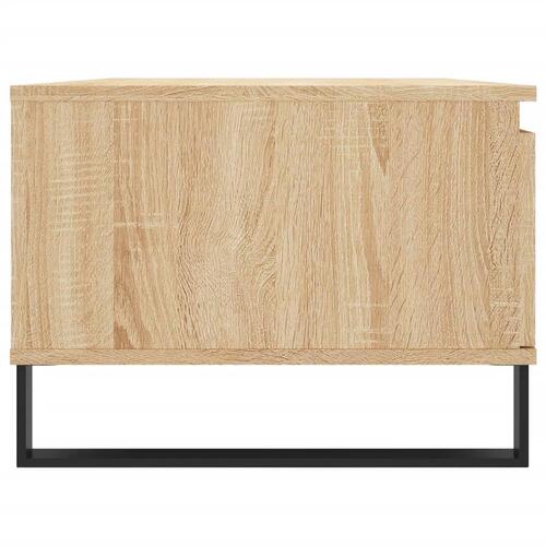 Sofabord 90x50x36,5 cm konstrueret træ sonoma-eg