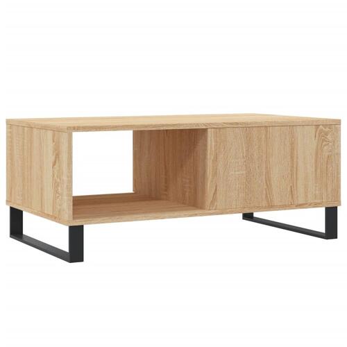 Sofabord 90x50x36,5 cm konstrueret træ sonoma-eg