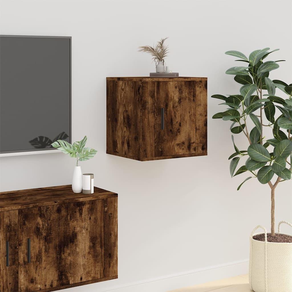 Væghængt tv-skab 40x34,5x40 cm røget egetræ
