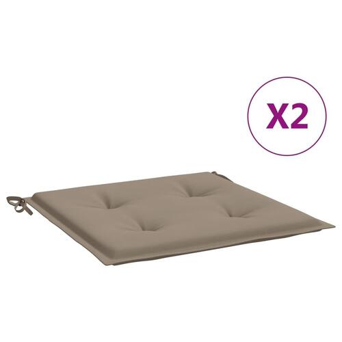 Hynder til havestol 2 stk. 40x40x3 cm oxfordstof gråbrun