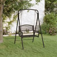 Gyngebænk 124 cm stål sort