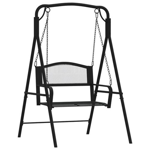 Gyngebænk 124 cm stål sort