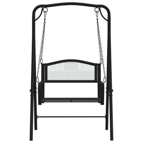 Gyngebænk 124 cm stål sort