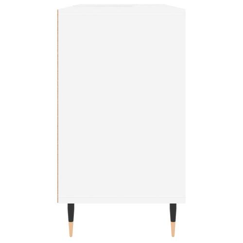 Badeværelsesskab 80x33x60 cm konstrueret træ hvid