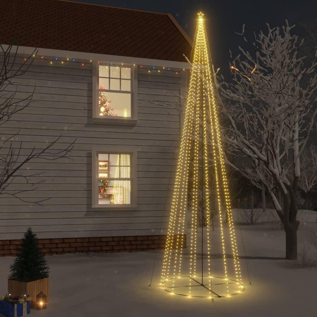 Kegleformet juletræ 230x800 cm 1134 LED'er varmt hvidt lys
