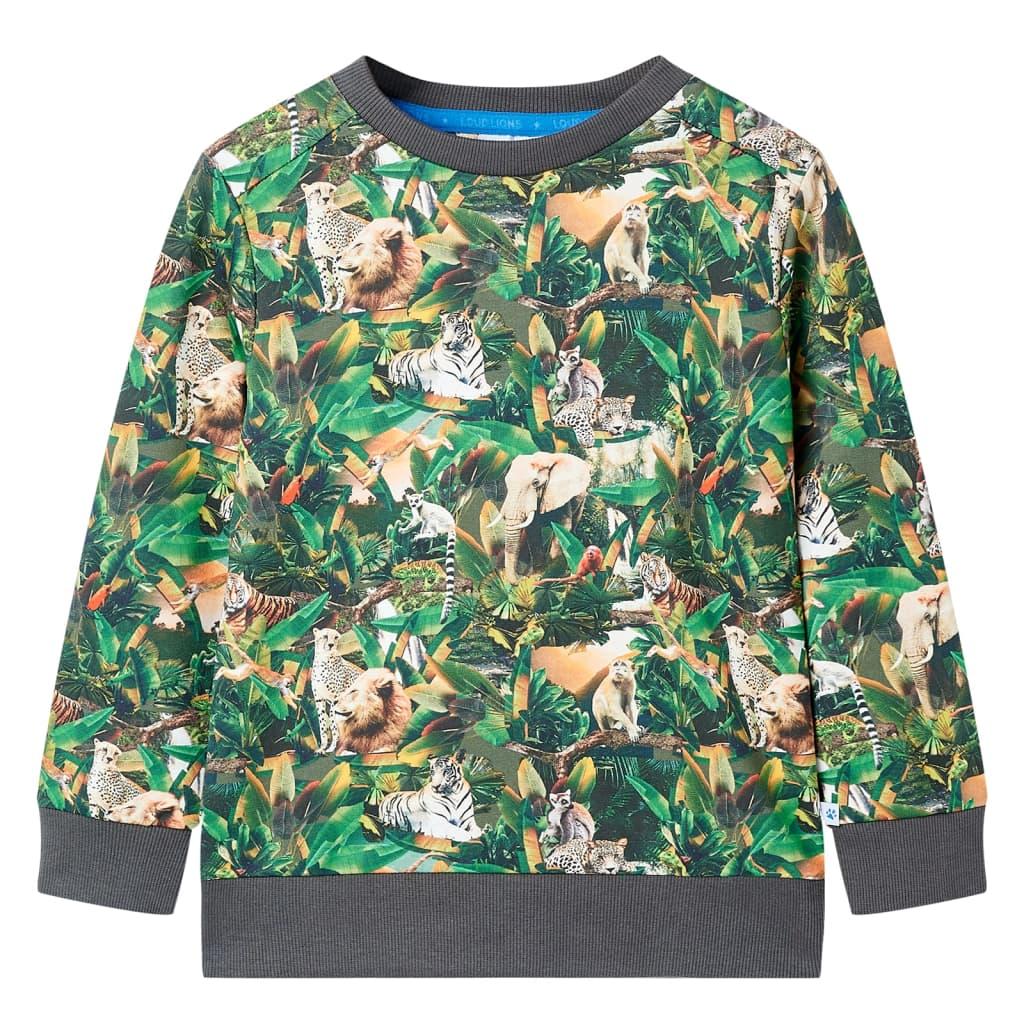 Sweatshirt til børn str. 128 Old Petrol billede