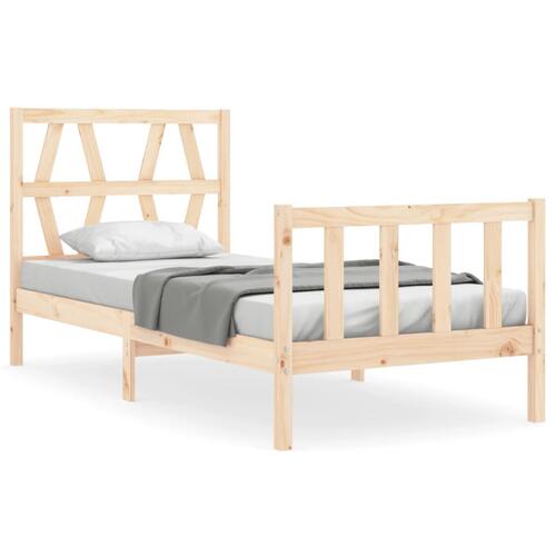 Sengeramme uden madras 90x200 cm massivt fyrretræ