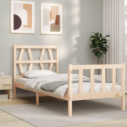 Sengeramme uden madras 90x200 cm massivt fyrretræ