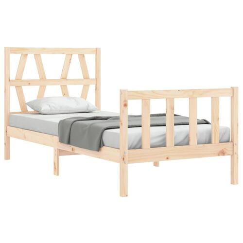 Sengeramme uden madras 90x200 cm massivt fyrretræ
