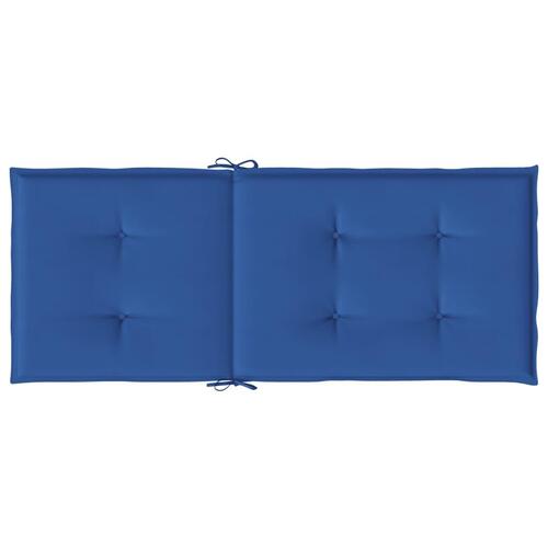 Stolehynder m. høj ryg 6 stk. 120x50x3 cm stof kongeblå