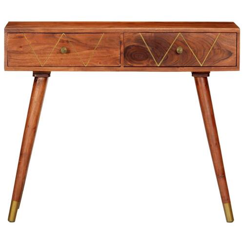 Konsolbord 90 x 35 x 76 cm massivt akacietræ