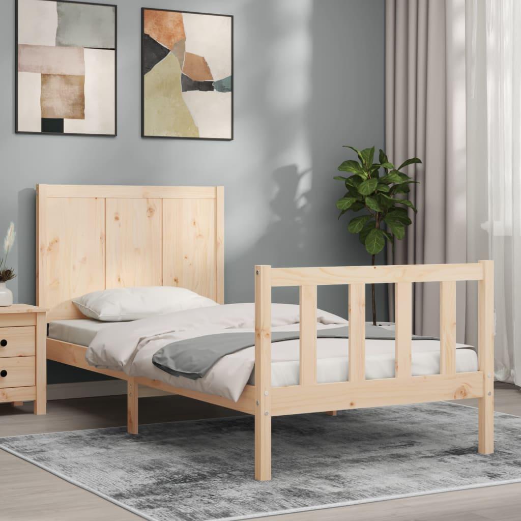 Sengeramme uden madras 90x200 cm massivt fyrretræ