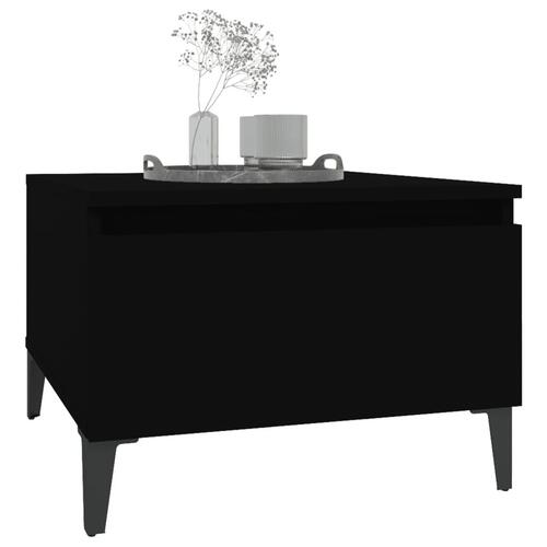Sidebord 50x46x35 cm konstrueret træ sort