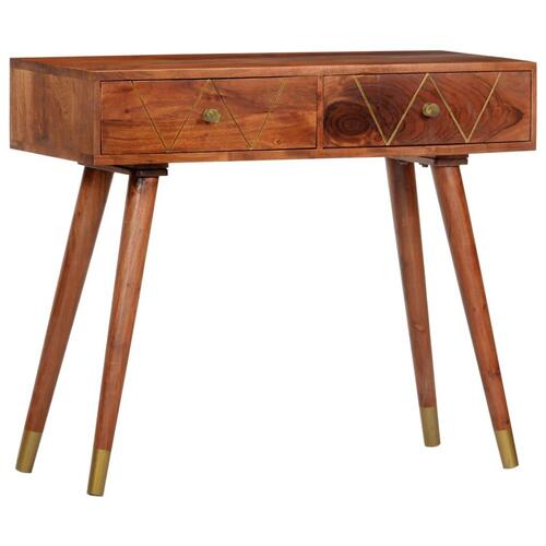 Konsolbord 90 x 35 x 76 cm massivt akacietræ