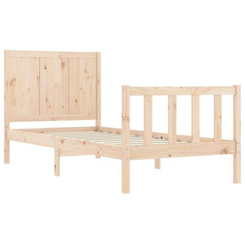 Sengeramme uden madras 90x200 cm massivt fyrretræ
