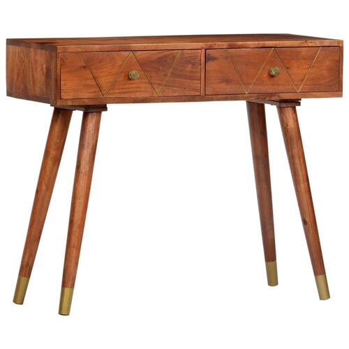 Konsolbord 90 x 35 x 76 cm massivt akacietræ