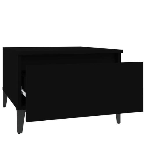 Sidebord 50x46x35 cm konstrueret træ sort