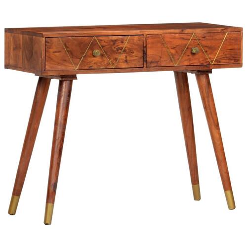 Konsolbord 90 x 35 x 76 cm massivt akacietræ