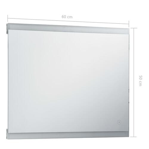 LED-spejl til badeværelset med berøringssensor 60x50 cm