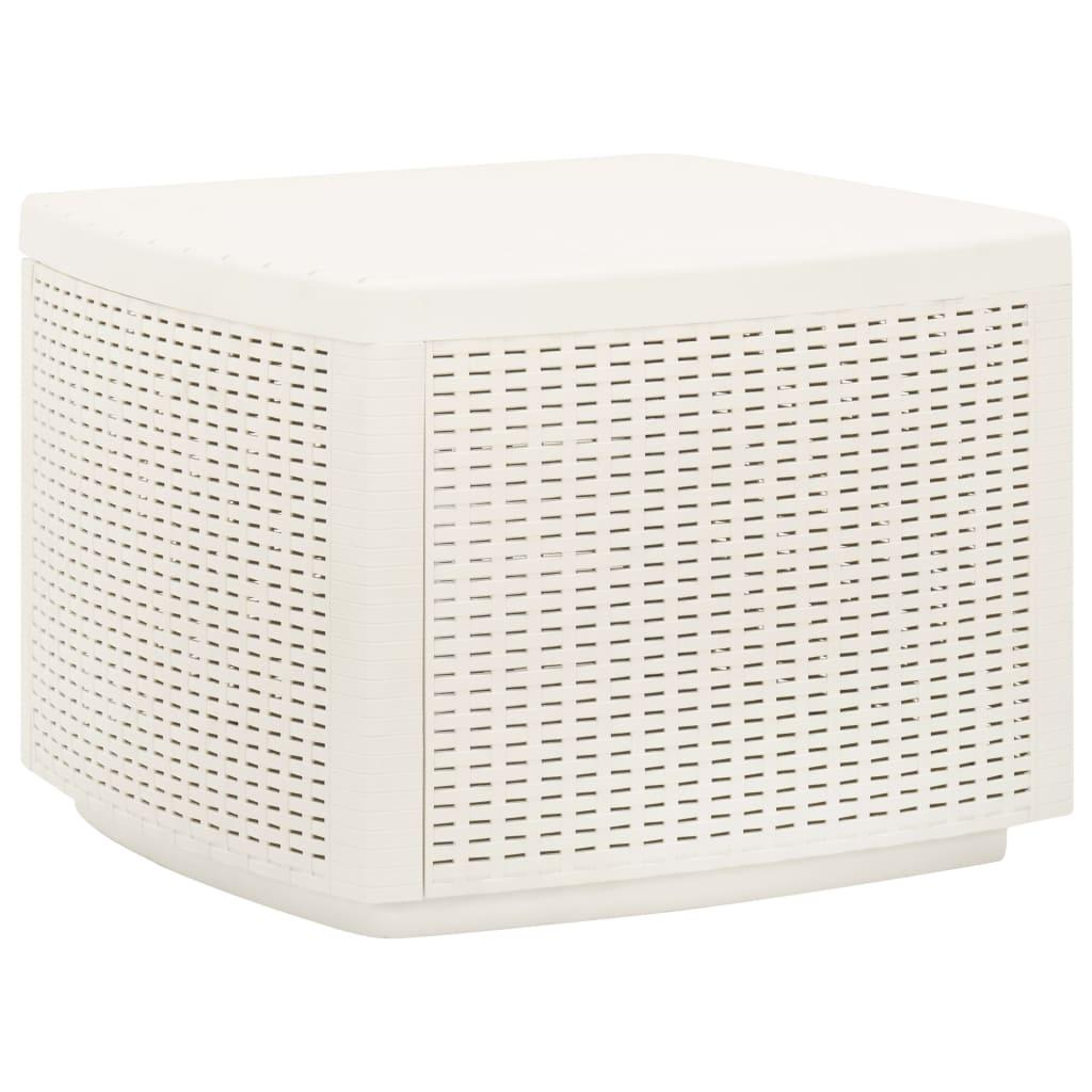 Havebord 53x53x40 cm plastik hvid