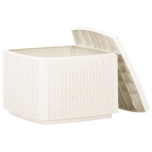 Havebord 53x53x40 cm plastik hvid