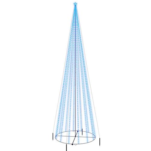 Kegleformet juletræ 230x800 cm 1134 LED'er blåt lys