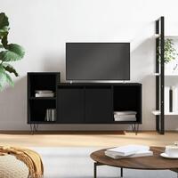 Tv-bord 100x35x55 cm konstrueret træ sort