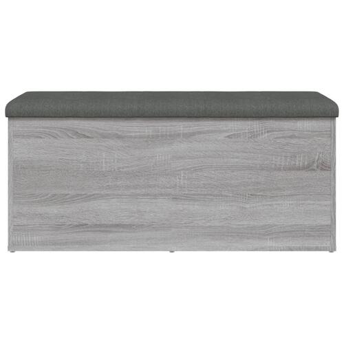 Opbevaringsbænk 102x42x45 cm konstrueret træ grå sonoma-eg