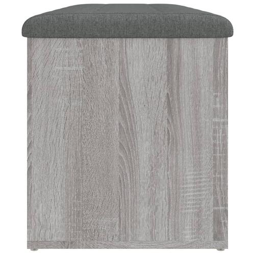 Opbevaringsbænk 102x42x45 cm konstrueret træ grå sonoma-eg